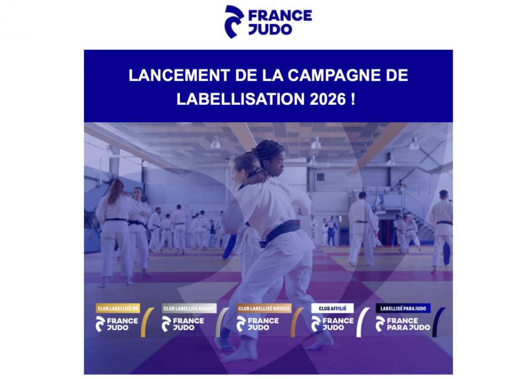 Image de l'actu 'Campagne de labellisation des clubs France Judo 2026'
